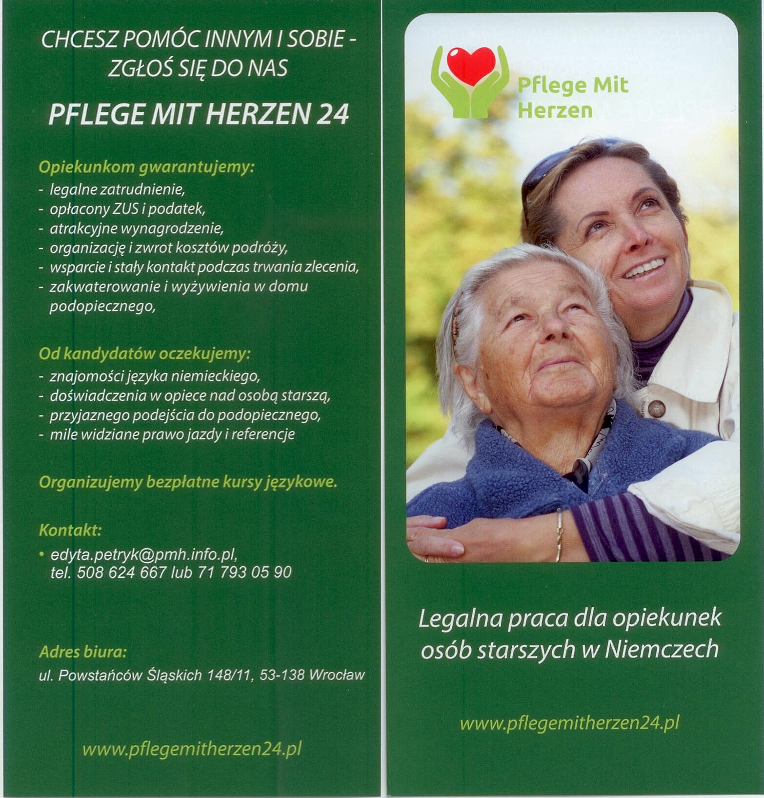 Legalna praca dla opiekunów os. starszych  w Niemczech