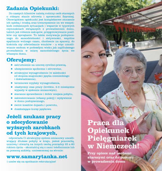 Zatrudnie opiekunki do Niemiec