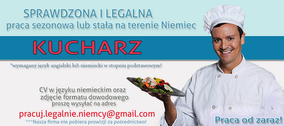 Legalna praca Niemcy -kucharz