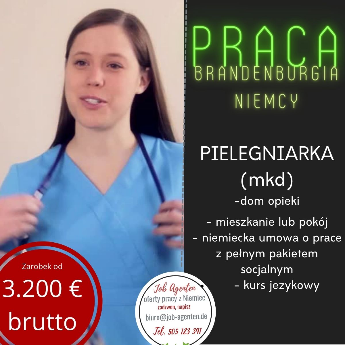 Pielęgniarka oferta pracy w Niemczech Brandenburgia