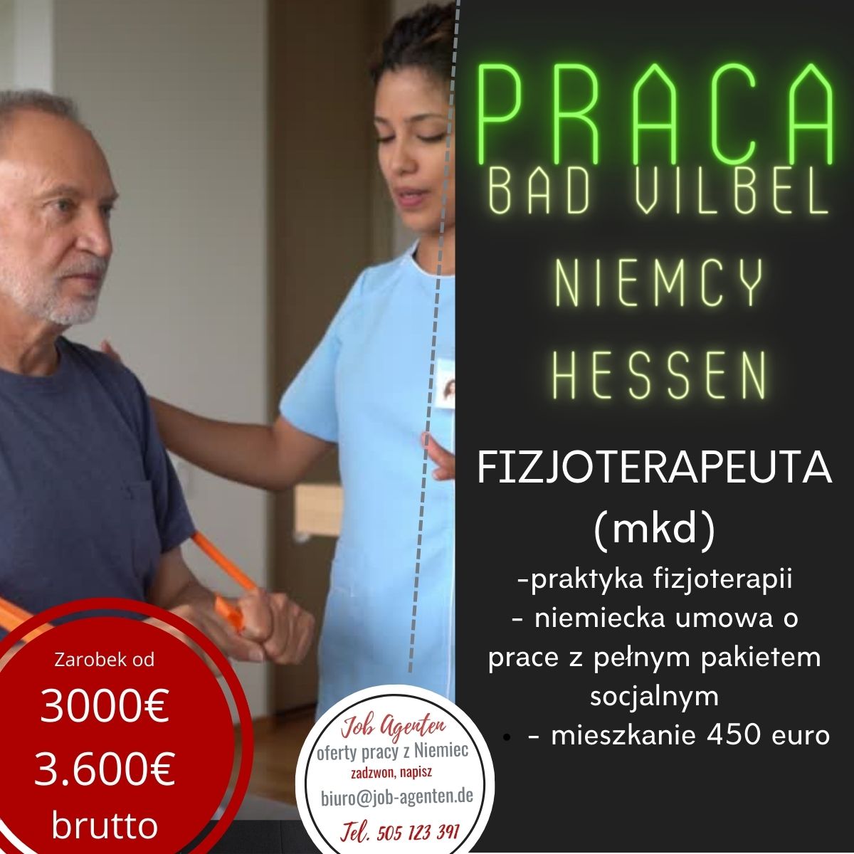 Fizjoterapeuto pracuj w Hesji 
