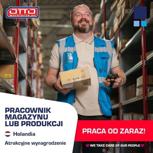 Znasz angielski? Pracuj na magazynie lub produkcji- NL