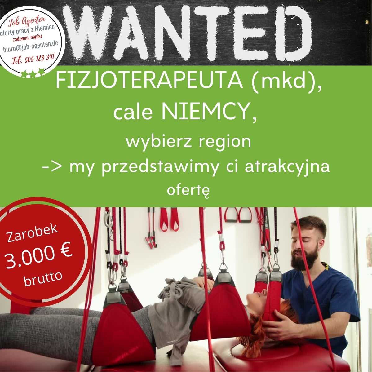 Fizjoterapeuto czeka praca w Niemczech zgłoś się