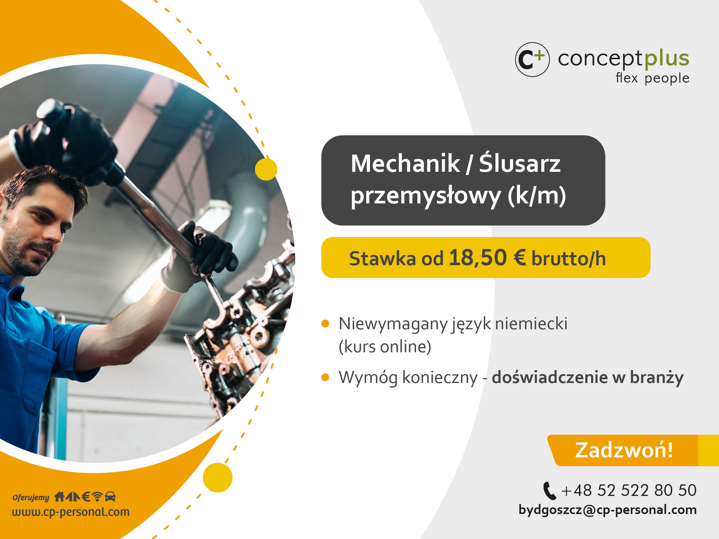 Mechanik/Ślusarz przemysłowy (k/m) - Niemcy