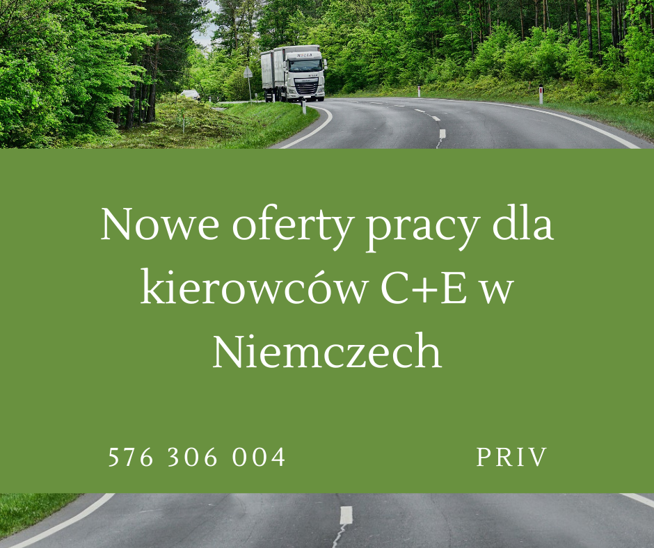 Kierowca C+E Berlin plandeka pn-pt trasy krajowe