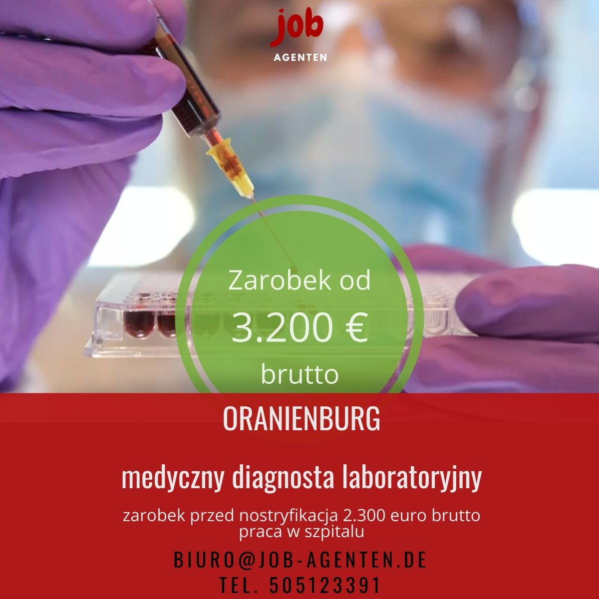 Diagnosta medyczny laboratoryjny praca Oranienburg