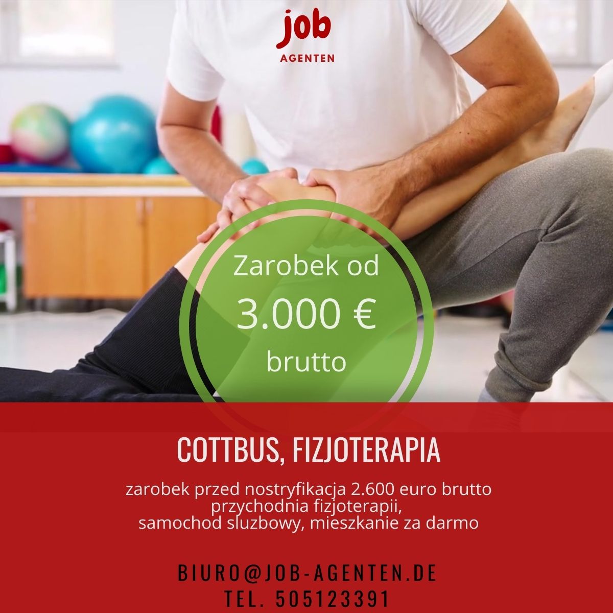 Fizjoterapeuto pracuj w Cottbus, mieszkanie