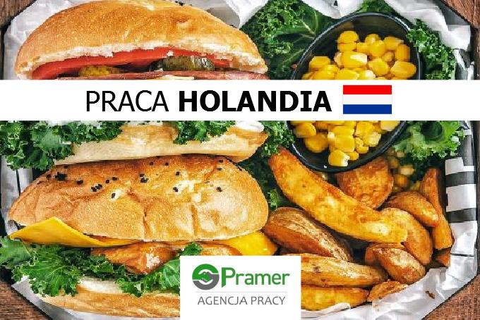 Pracownik produkcji burgerów