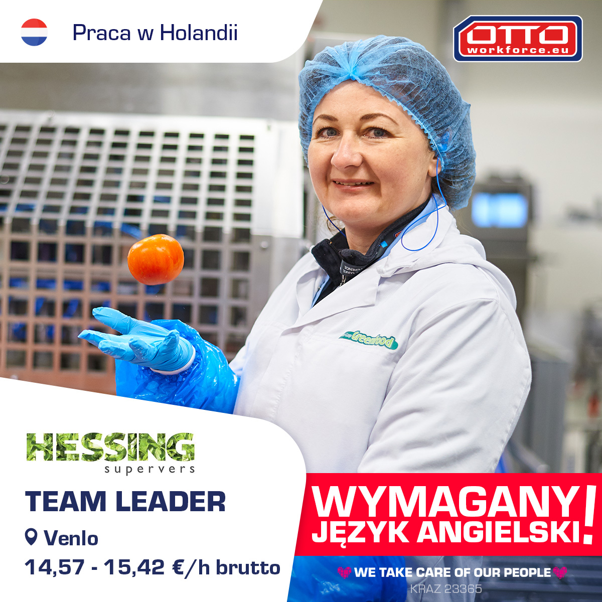 Team leader na linii produkcyjnej ze świeżą żywnością, NL