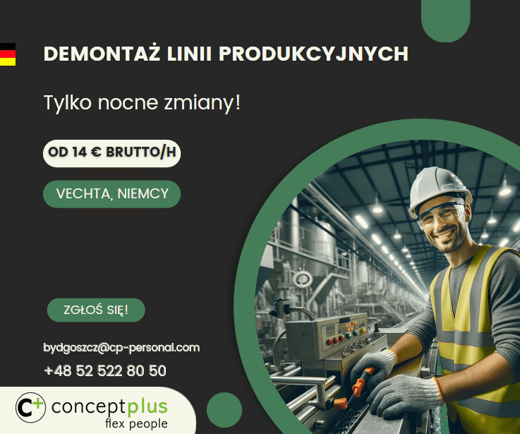 Pracownik Ds. Montażu I Demontażu Linii Produkcyjnych (k/m) – Tylko Nocne Zmiany!