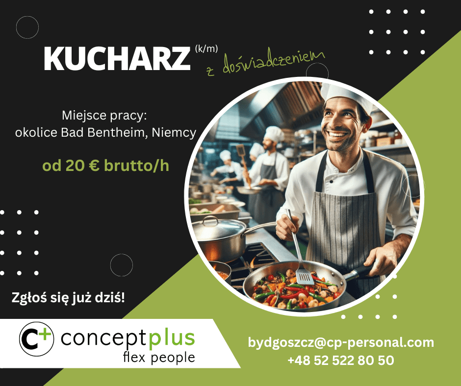 Kucharz (k/m) Z Językiem Angielskim Lub Niemieckim