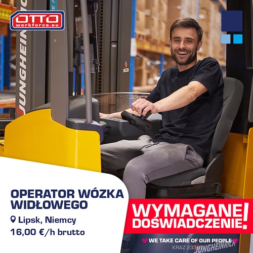 Operator Wózka Widłowego Wysokiego Składu | 16,00 Euro/h- De