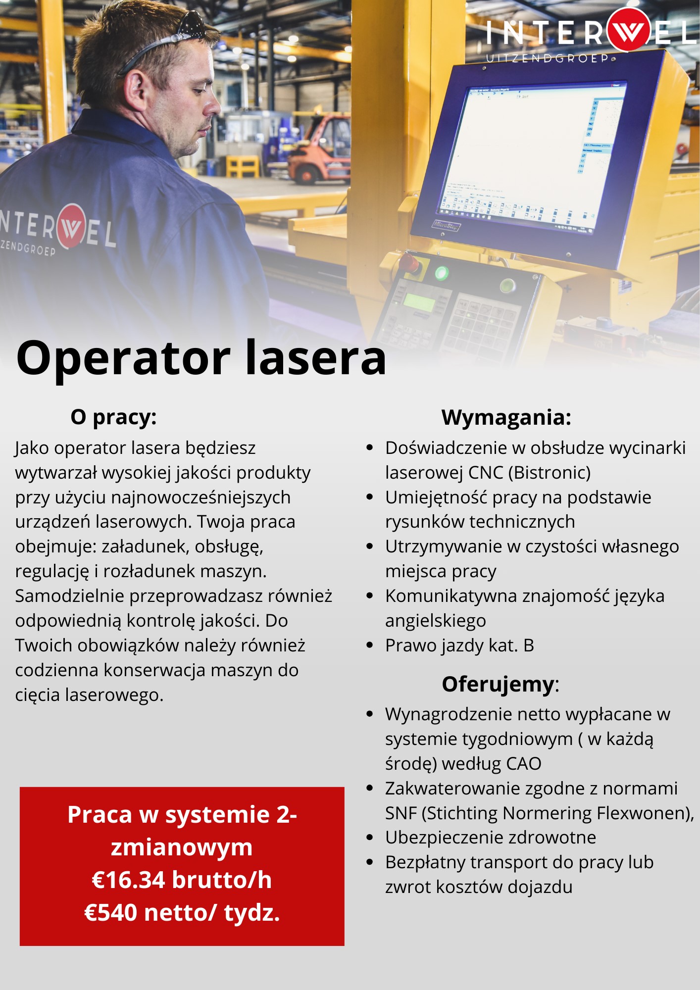 Operator Lasera Cnc 540euro Netto 