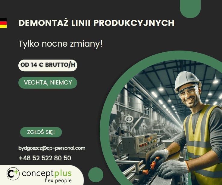 Pracownik Ds. Montażu I Demontażu Linii Produkcyjnych (k/m) - Tylko Nocne Zmiany!