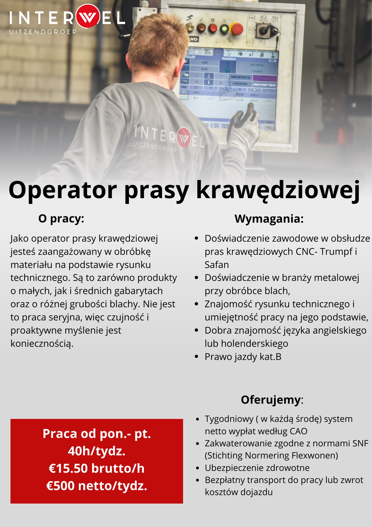 Operator Prasy Krawędziowej Trumpf/ Safan