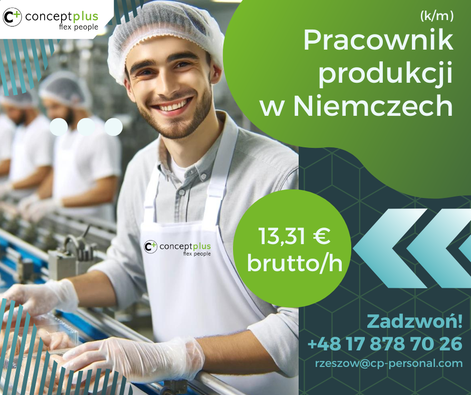 Pracownik Produkcji (k/m) Bez Znajomości Języka Niemieckiego