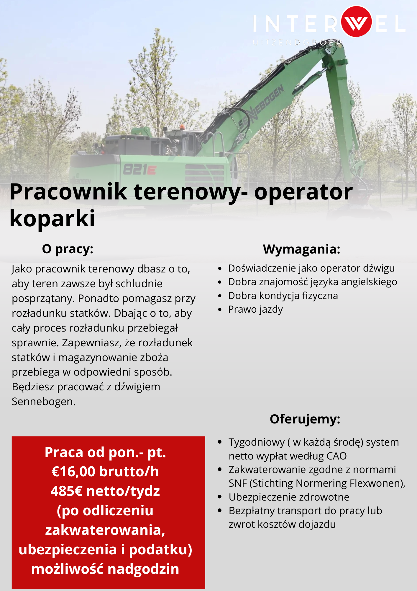 Operator Dzwigu 485 Euro Netto