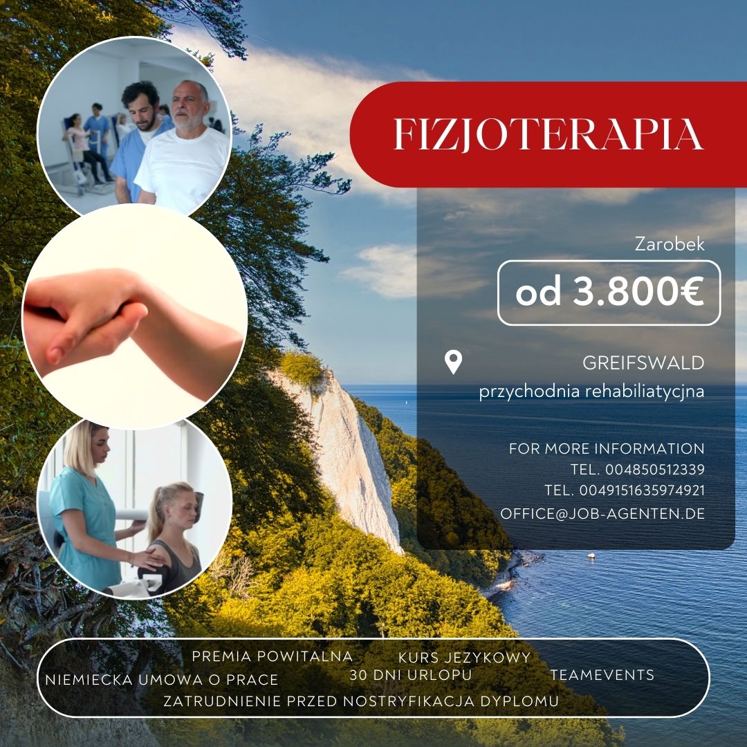 Fizjoterapeuto  Oferta Pracy W Greifswald Pomoc W Znalezieniu Zakwaterowania
