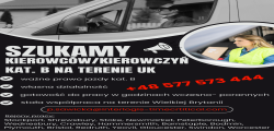 Poszukujemy Kierowcy/kierowczyni Kat. B Na Terenie Uk