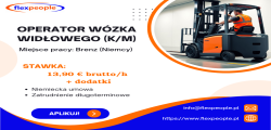 Operator Wózka Widłowego (k/m) 