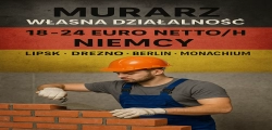 Murarz / 18-24 Euro Netto/h - Niemcy
