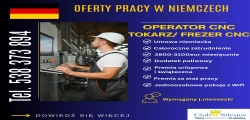 Operator Cnc, Tokarz Cnc, Frezer Cnc