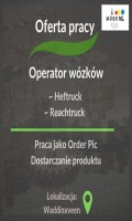 Operatorzy wózków heftruck,reachtruck, ept