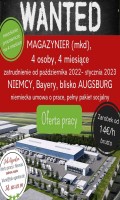 Magazynier praca koło Augsburga, mieszkanie