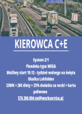 Kierowca C+E plandeka 2/1 start 19.12 woly tydzień na święta!