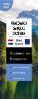 Pracownik szkółki drzewek