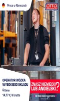 Operator wózka widłowego bocznego (wysoki skład) - DE