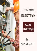 ELEKTRYK z doświadczeniem €12,30 brutto/h + dodatki