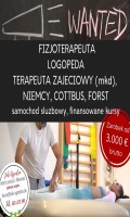 Fizjoterapeuta, terapeuta zajęciowy oferta pracy Cottbus, Forst