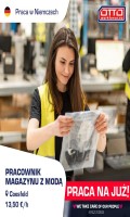 Komisjoner w magazynie z odzieżą  - nawet 13,50 Euro/h
