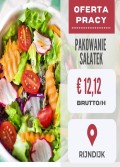 Pakowanie sałatek- praca Holandia- €12, 12- bez języka